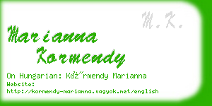 marianna kormendy business card